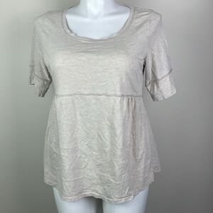 J.Jill Empire Waist Linen Short Sleeve Top